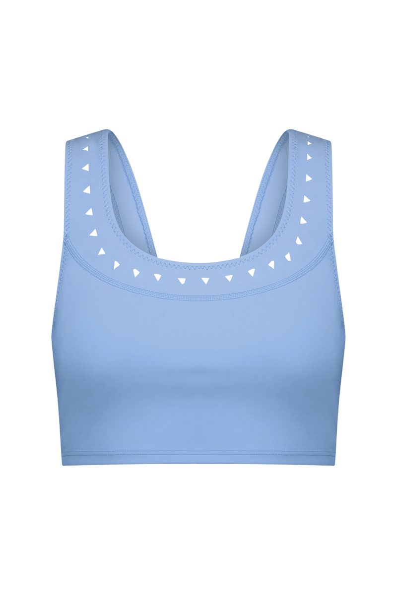 Supportive Baby Blue Sports Bra with Padding