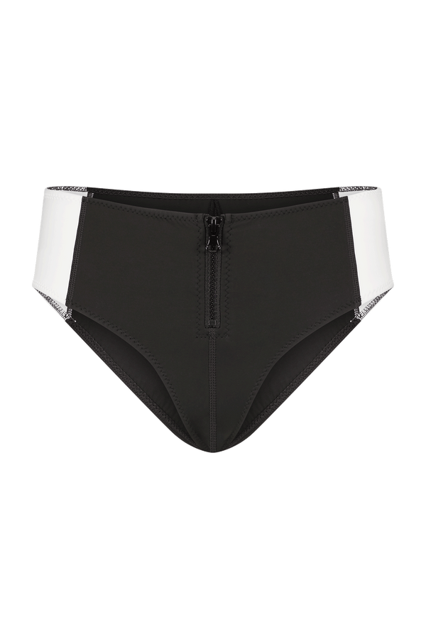 Bianca Cute Scuba Swim Short in Black and White