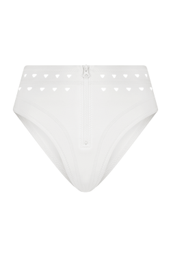 White High Waisted Bikini Bottom