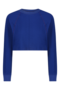 Textured Blue Sport Pullover