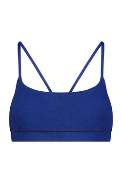 Textured Blue Sports Bra