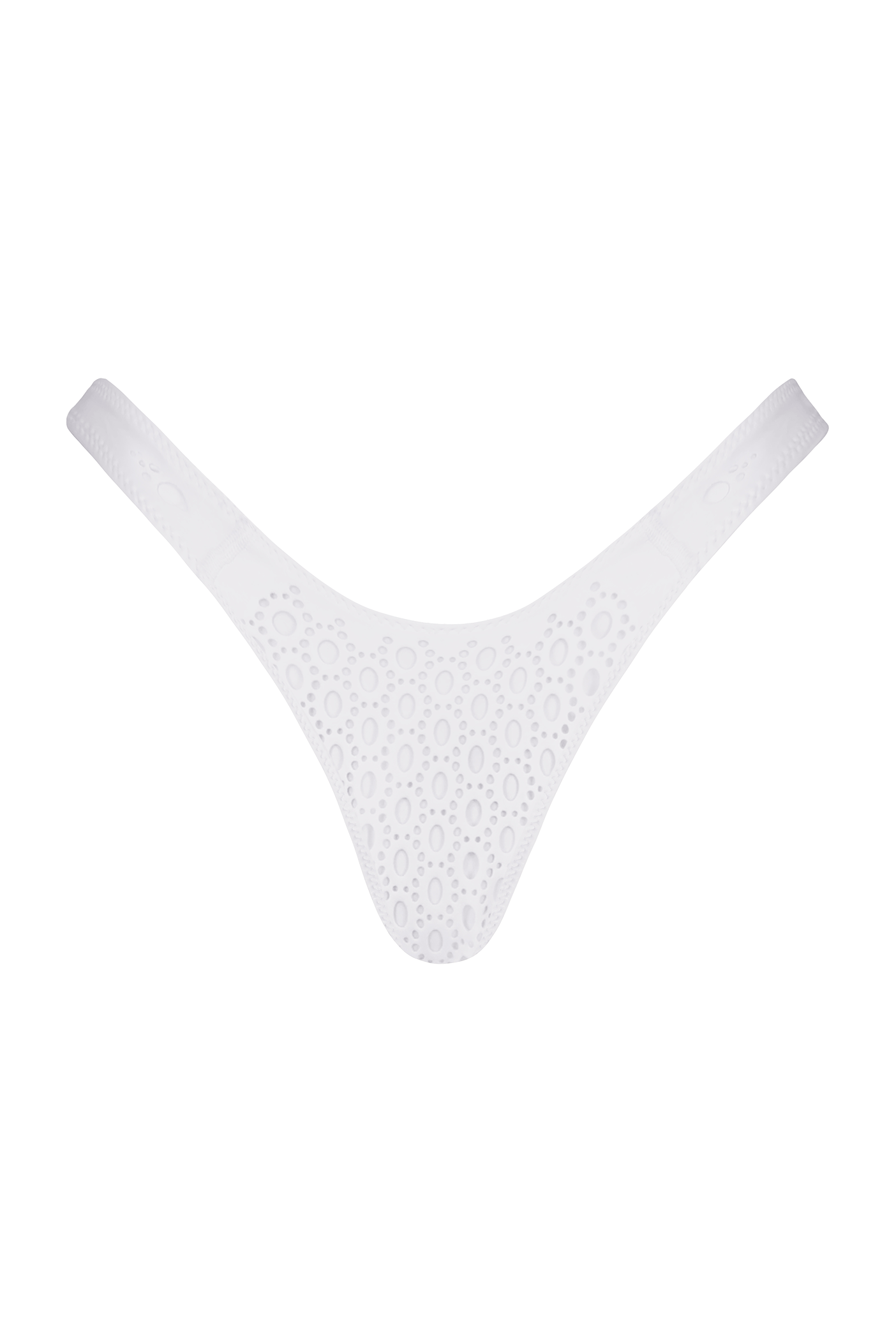 White Faux Leather Bikini Bottom