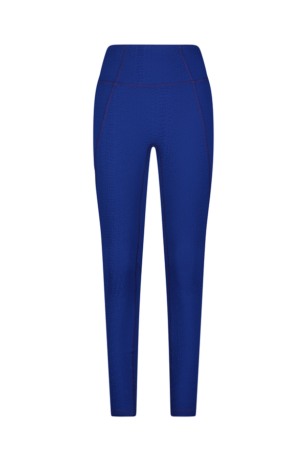 Textured Blue Sport Leggings