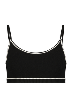 Soft Black Cashmere Lounge Bralette