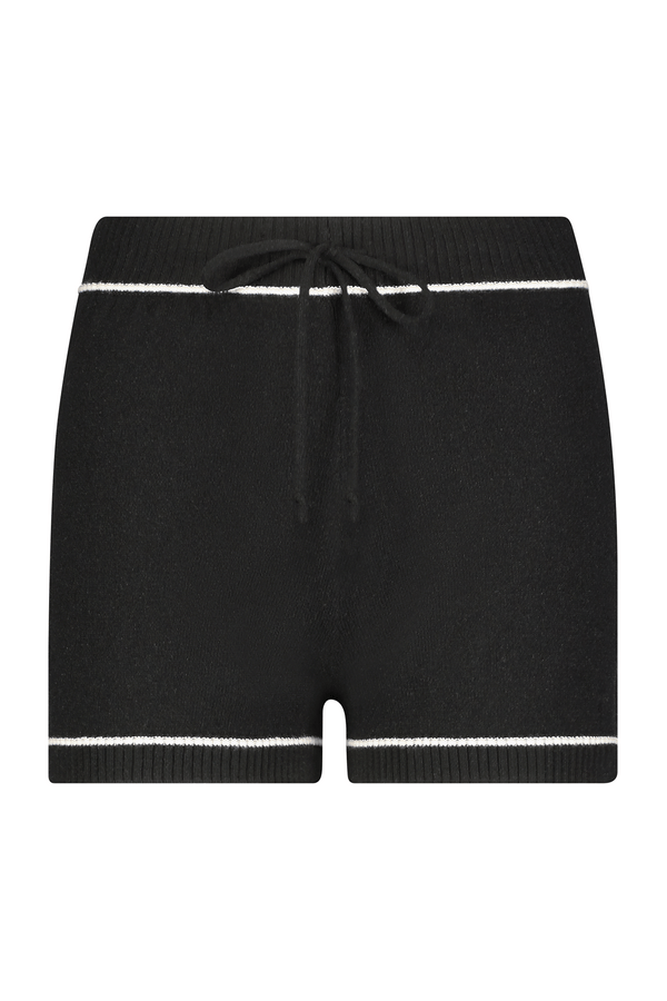 Soft Black Cashmere Lounge Short