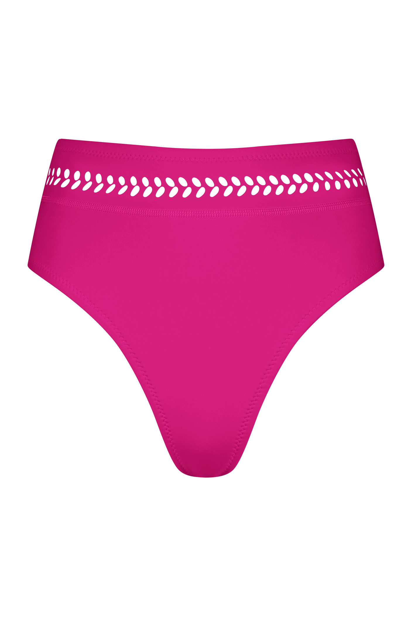 Pink High Waisted Bikini Bottom