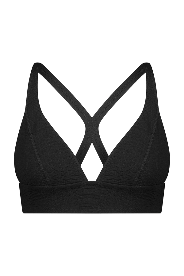 Black Cross Strap Sports Bra