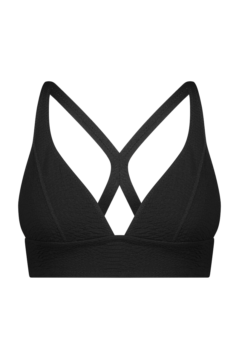 Black Cross Strap Sports Bra