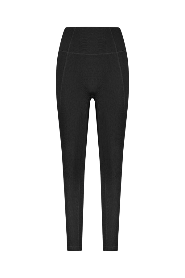 Textured Black Sport Leggings