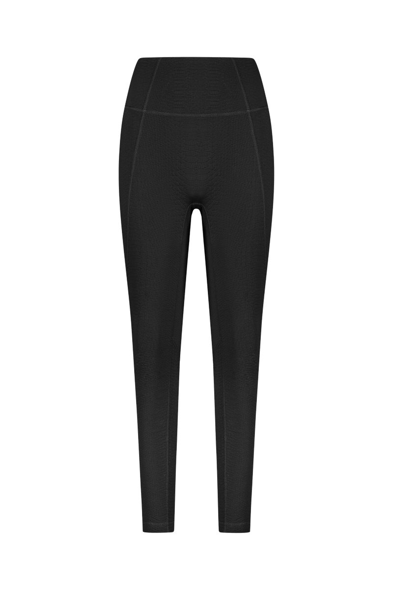 Textured Black Sport Leggings