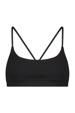 Textured Black Sports Bra