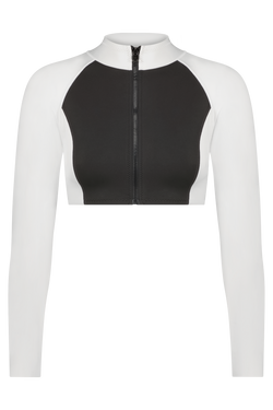 MISSY SURF JACKET IN BLACK AND WHITE