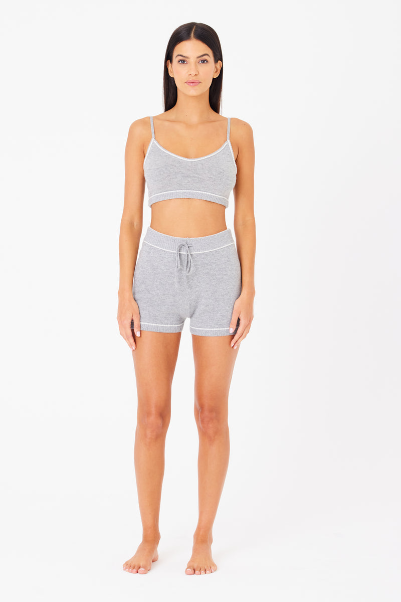 Danica Cashmere Lounge Short Heather Grey