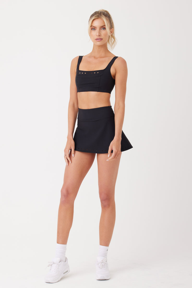 Black Tennis Skirt with Built In Short