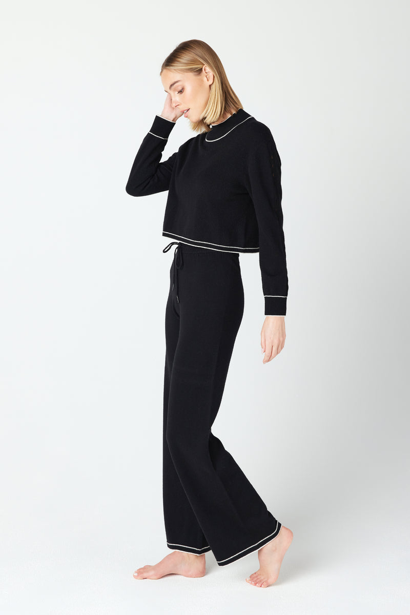 Black Cashmere Lounge Pullover