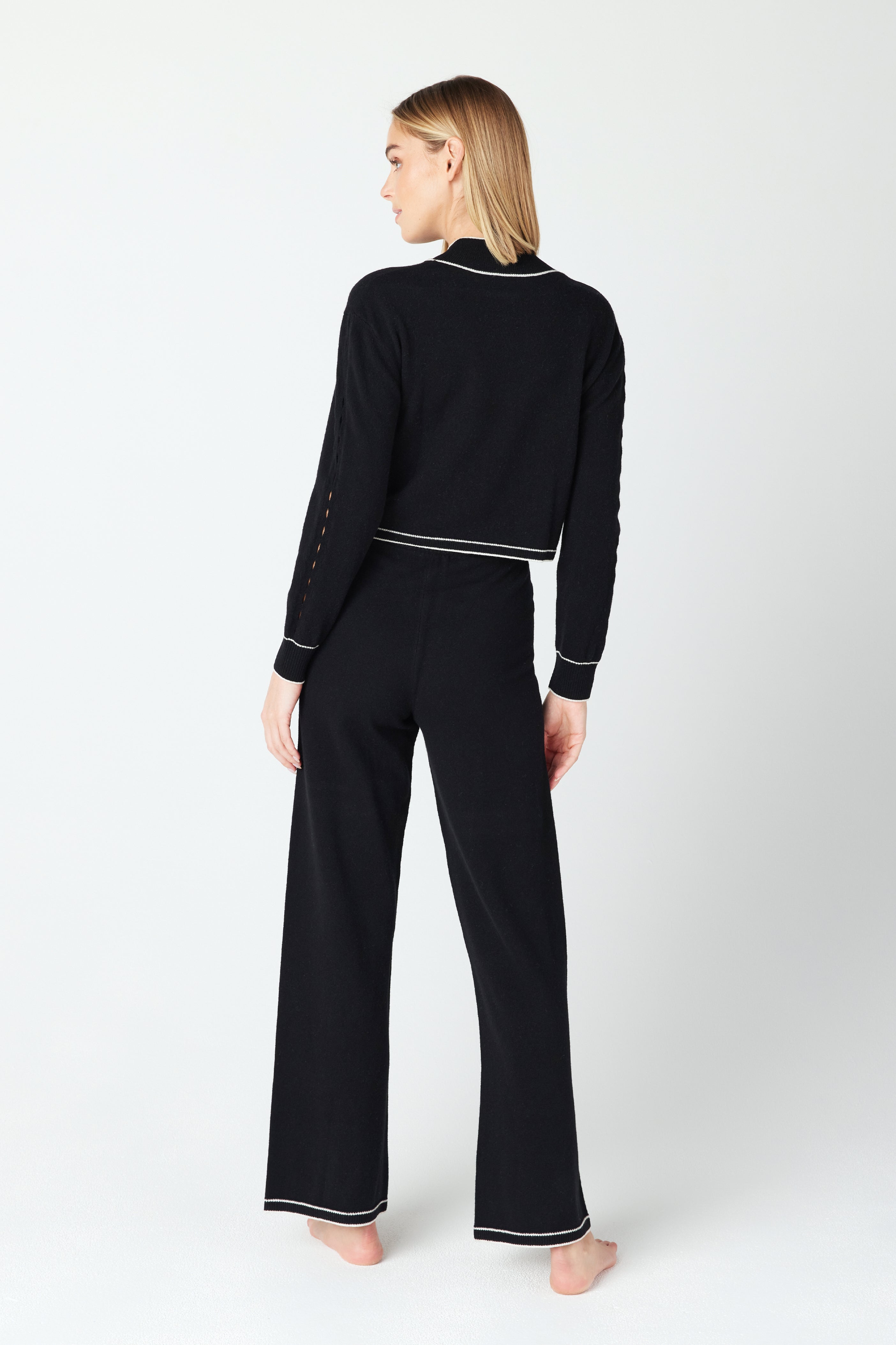 Aubrie Black Cashmere Loungewear Pants