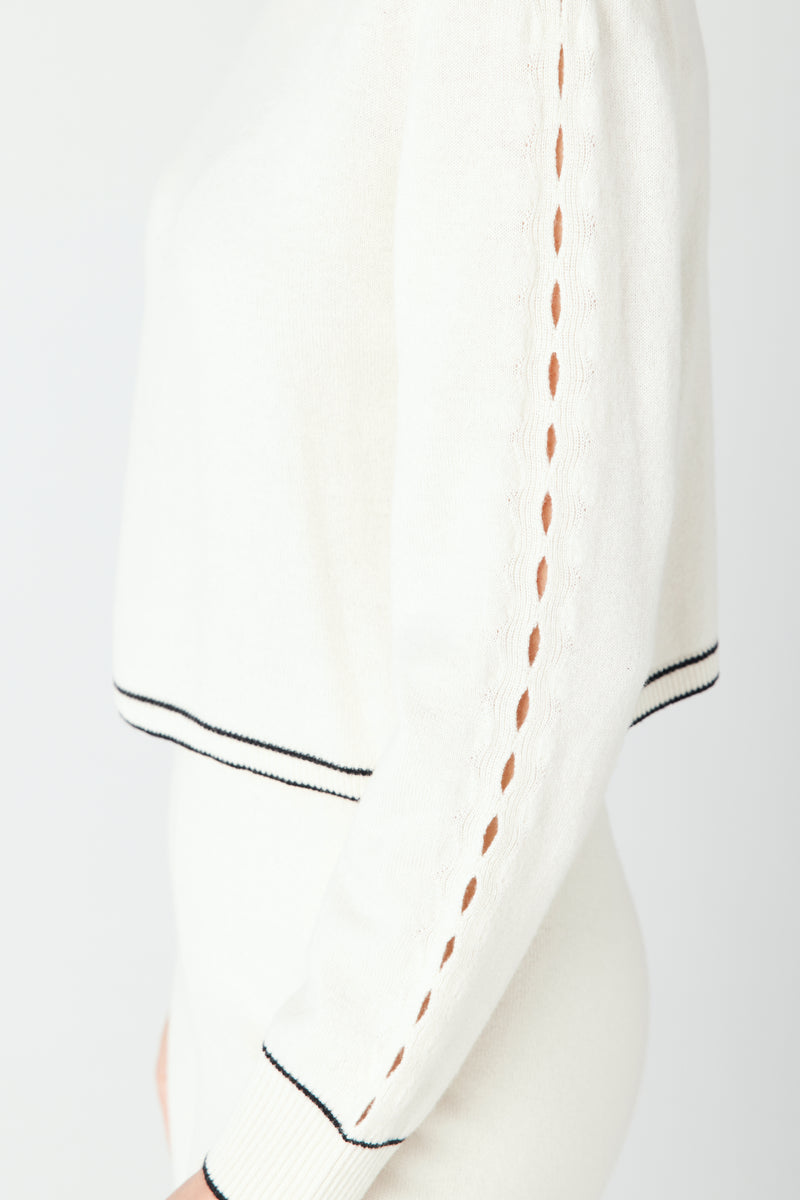 Ivory White Cashmere Lounge Pullover