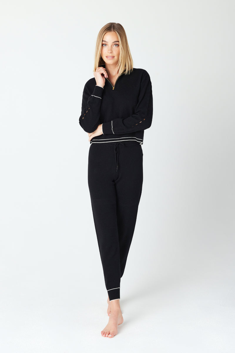 Alice Black Cashmere Loungewear Jogger