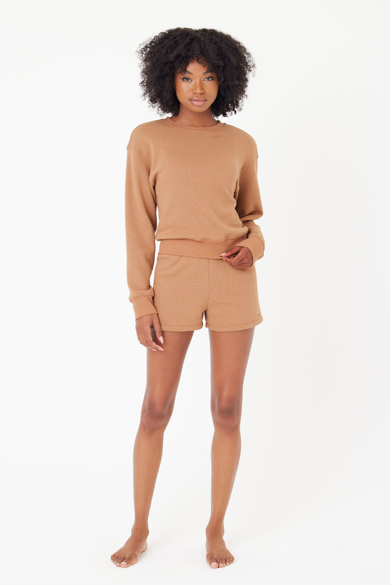 Soft Brown Lounge Pullover Sweater