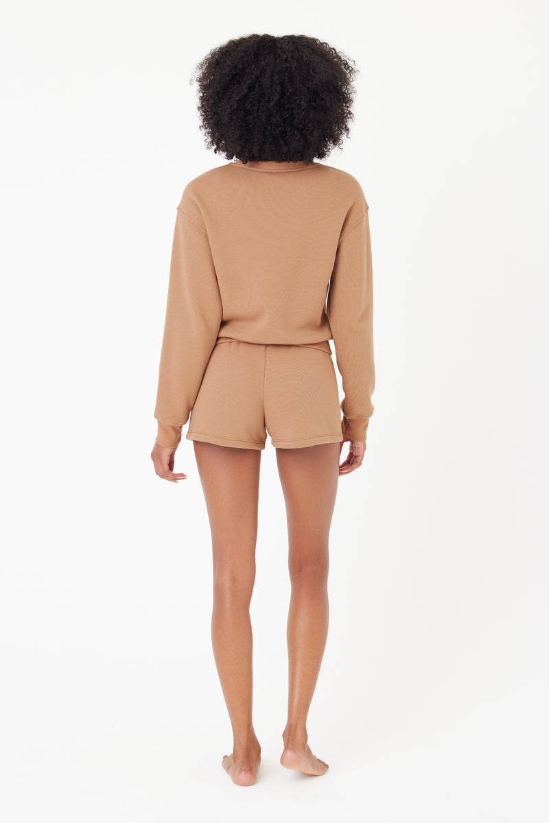 Soft Brown Lounge Pullover Sweater