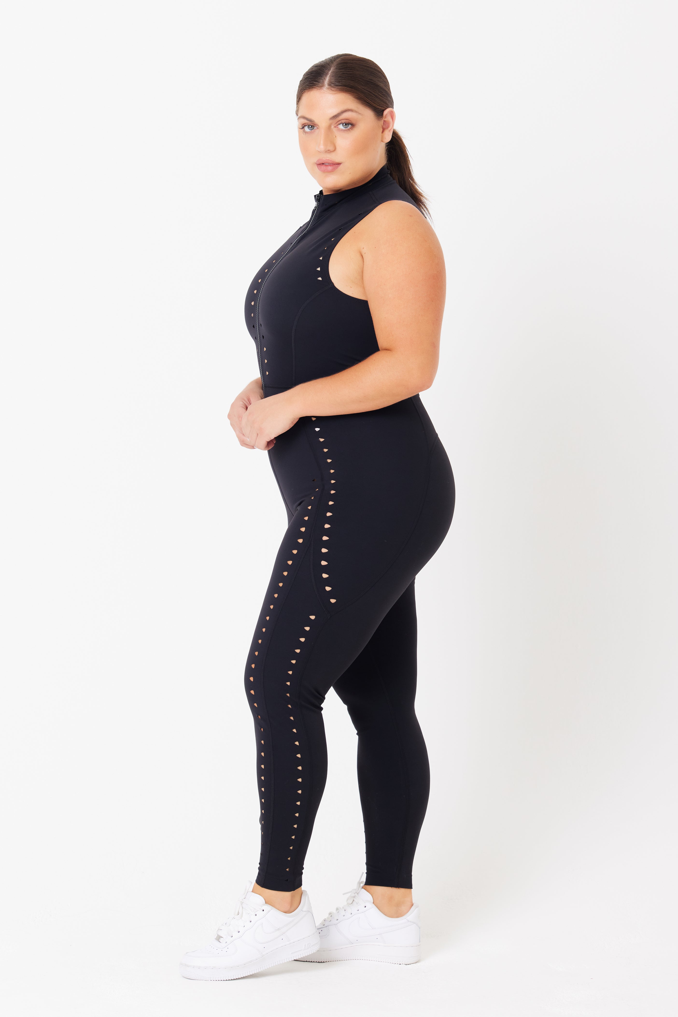 Sarah Black Sports Jumpsuit